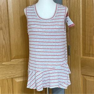 Cabi Gray And Coral Striped Tank Top
Size Small NWT